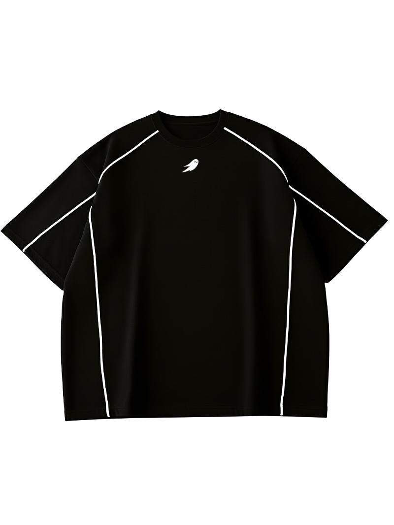 Piping T-Shirt Black