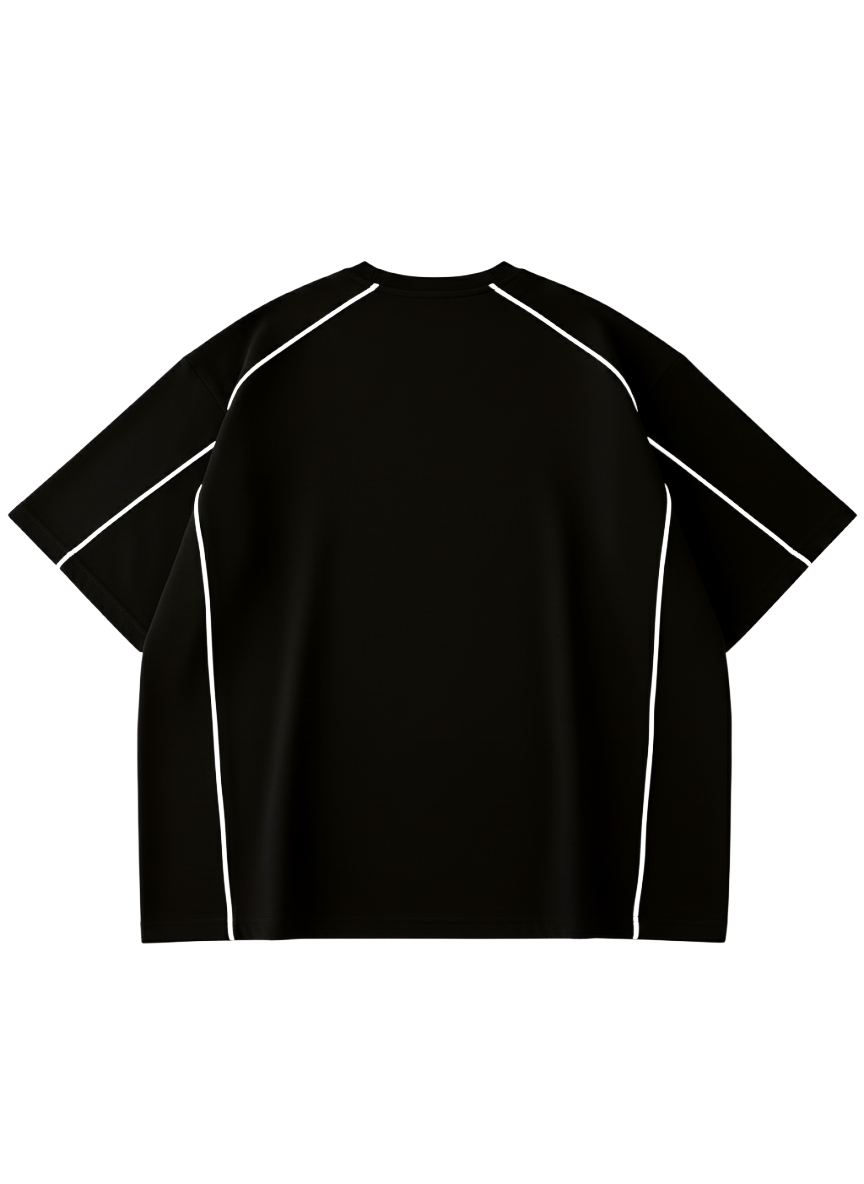 Piping T-Shirt Black